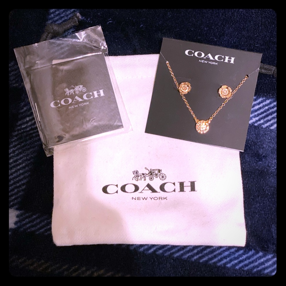 Coach Signature Stone Tea Rose 3-Piece Jewelry Set